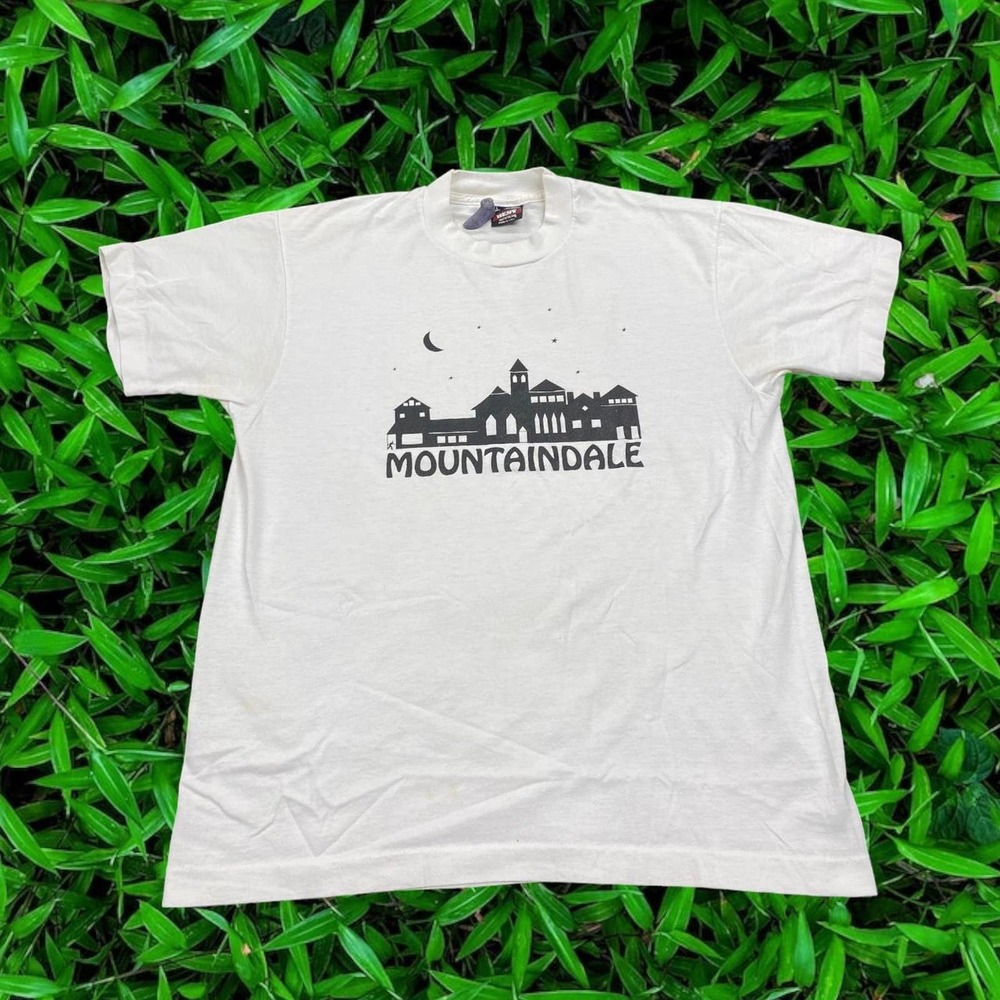 90s Mountiandale Colorado White Cotton FOTL Single Stitched Graphic Tee Large